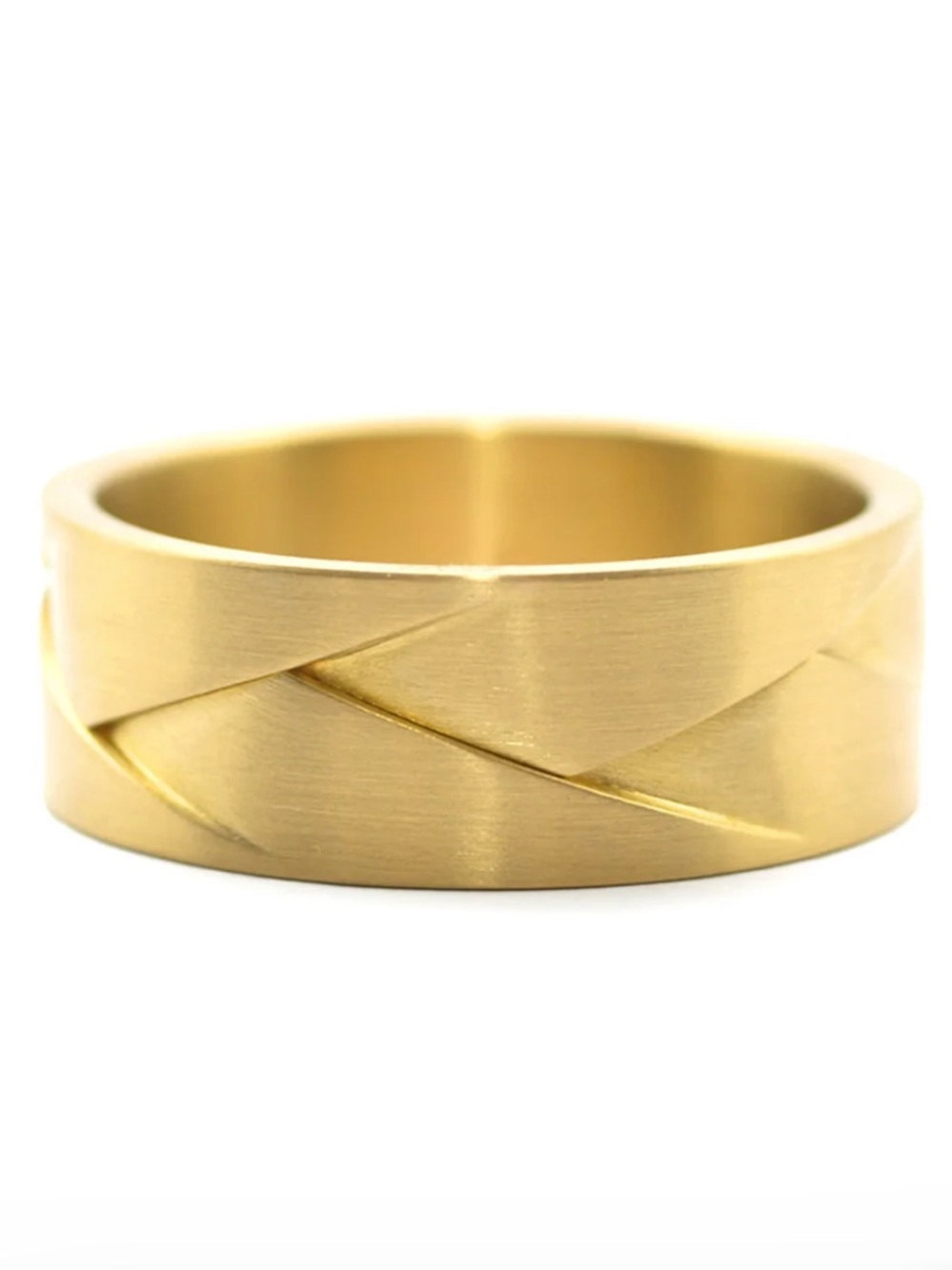 18K Yellow Gold Origami Braided Band